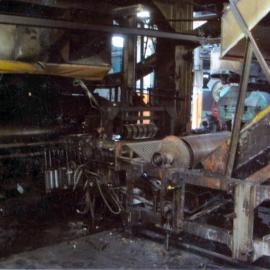 South Pacific Tyres; after closure; 84-inch mill; operator's position