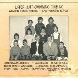 Upper Hutt Swimming Club Wendon House Shield team winners, 1971–72