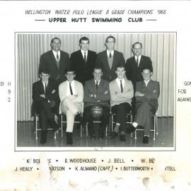 Upper Hutt Swimming Club, water polo league B grade champions, 1966