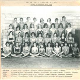 Upper Hutt Swimming Club centre championship team, 1975