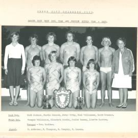 Upper Hutt Swimming Club, Walter Nash Rose Bowl team and Fenwick Shield team, 1977