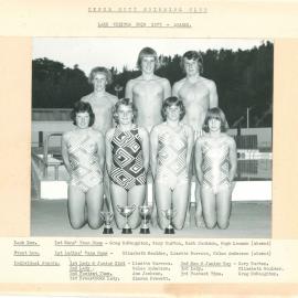 Upper Hutt Swimming Club Lake Wiritoa swim award winners, 1977