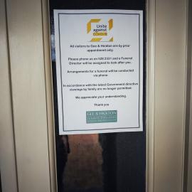 Gee & Hickton funeral directors during Covid-19 Level 4 lockdown