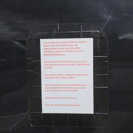 Al's Litta Binz sign during Covid-19 level 4 lockdown