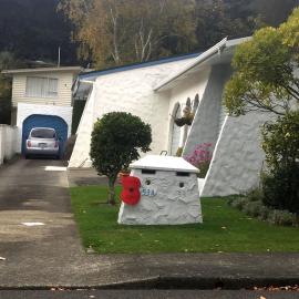 Poppy mailbox tribute, Pinehaven, Anzac Day 2020