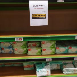 Baby wipes sign, Pak'nSave