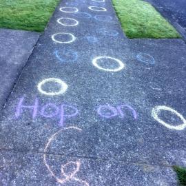 Pavement hopscotch lockdown image, Silverstream