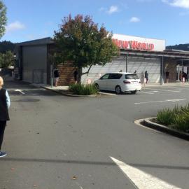Queue outside Silverstream New World supermarket (1 of 2)