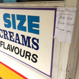 Covid-19 notice at Heretaunga Foodmarket