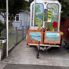 Trevor Porter's driveway art gallery