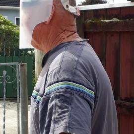Trevor Porter's homemade face shield