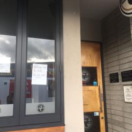 Lockdown notice, The 7 Bar