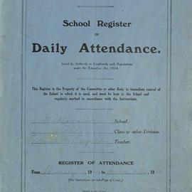 Wallaceville School Attendance Register January - December 1922
