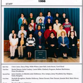 Upper Hutt School, Staff; 1998