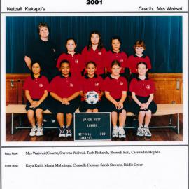 Upper Hutt School, Netball 'Kakapos'; 2001