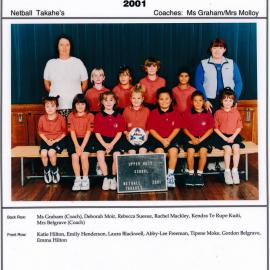 Upper Hutt School, Netball 'Takahes'; 2001