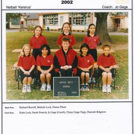Upper Hutt School, Netball 'Kererus'; 2002