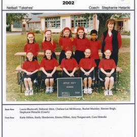 Upper Hutt School, Netball 'Takahes'; 2002