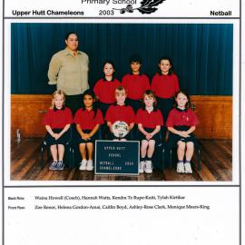 Upper Hutt School, Netball 'Chameleons'; 2003
