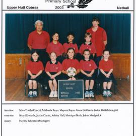 Upper Hutt School, Netball 'Cobras'; 2003