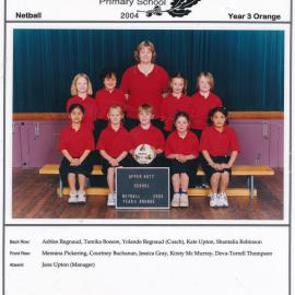Upper Hutt School, Netball 'Orange'; 2004
