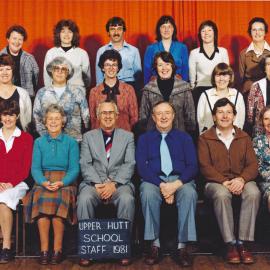 Upper Hutt School, Staff; 1981