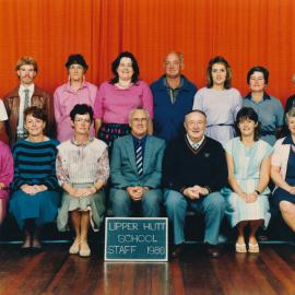 Upper Hutt School, Staff; 1986