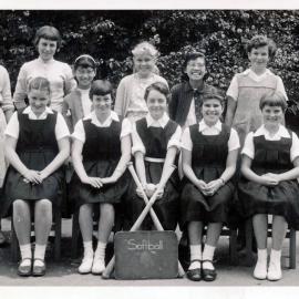 Upper Hutt School, girls' softball team; c.1960