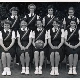 Upper Hutt School, Netball Team A; 1955