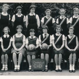 Upper Hutt School, Netball Teams C & D; c.1960