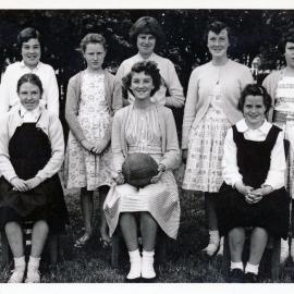 Upper Hutt School, unidentified netball team; c.1960