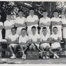 Upper Hutt School, boys' tennis team; 1961