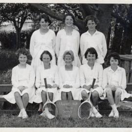 Upper Hutt School, girls' tennis team; 1962