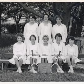 Upper Hutt School, girls' tennis team; 1962