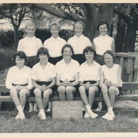 Upper Hutt School, girls' physical education team; 1962