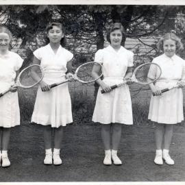 Upper Hutt School, girls' tennis team; c.1950