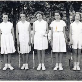 Upper Hutt School, girls' tennis team; c.1950