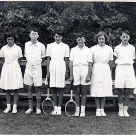 Upper Hutt School, unidentified tennis team; 1952