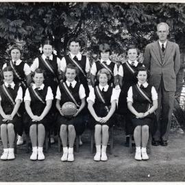 Upper Hutt School, Netball Team A; 1954