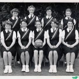 Upper Hutt School, Netball Team A; 1955