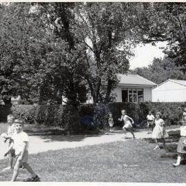 Upper Hutt School, pupils running; c.1965
