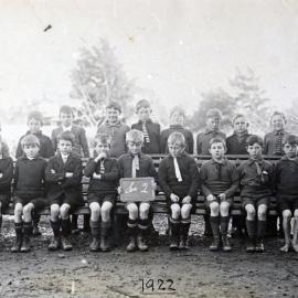 Upper Hutt School, Standard 2 boys; 1922