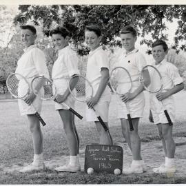 Upper Hutt School, boys' tennis team; 1963