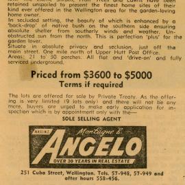 Newspaper clipping about the development of Wilscott Gardens; 1969