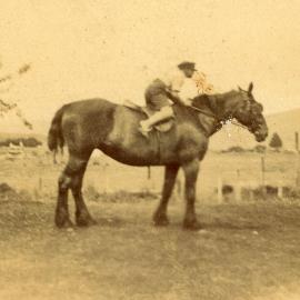 Man on horse; ca 1920s