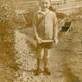 Campbell Family Photographs; Mac Campbell on First Day of School; ca 1920s