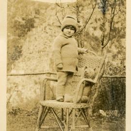 Campbell Family Photograph; Toddler and Teddy Bear; ca 1920s