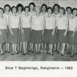 Blue Ts; group portrait, 1963; beginnings, Rangimarie.
