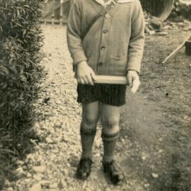 Campbell Family Photograph; Mac Campbell First Day of School; ca 1920s