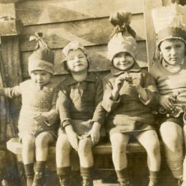 Campbell Family Photograph; Party; Jackie, June, Bettie and Mac; ca 1920s